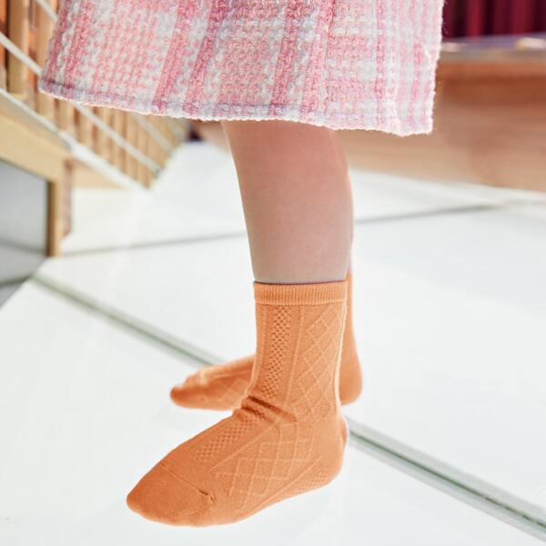 

Boys Simple Crew Socks, Orange