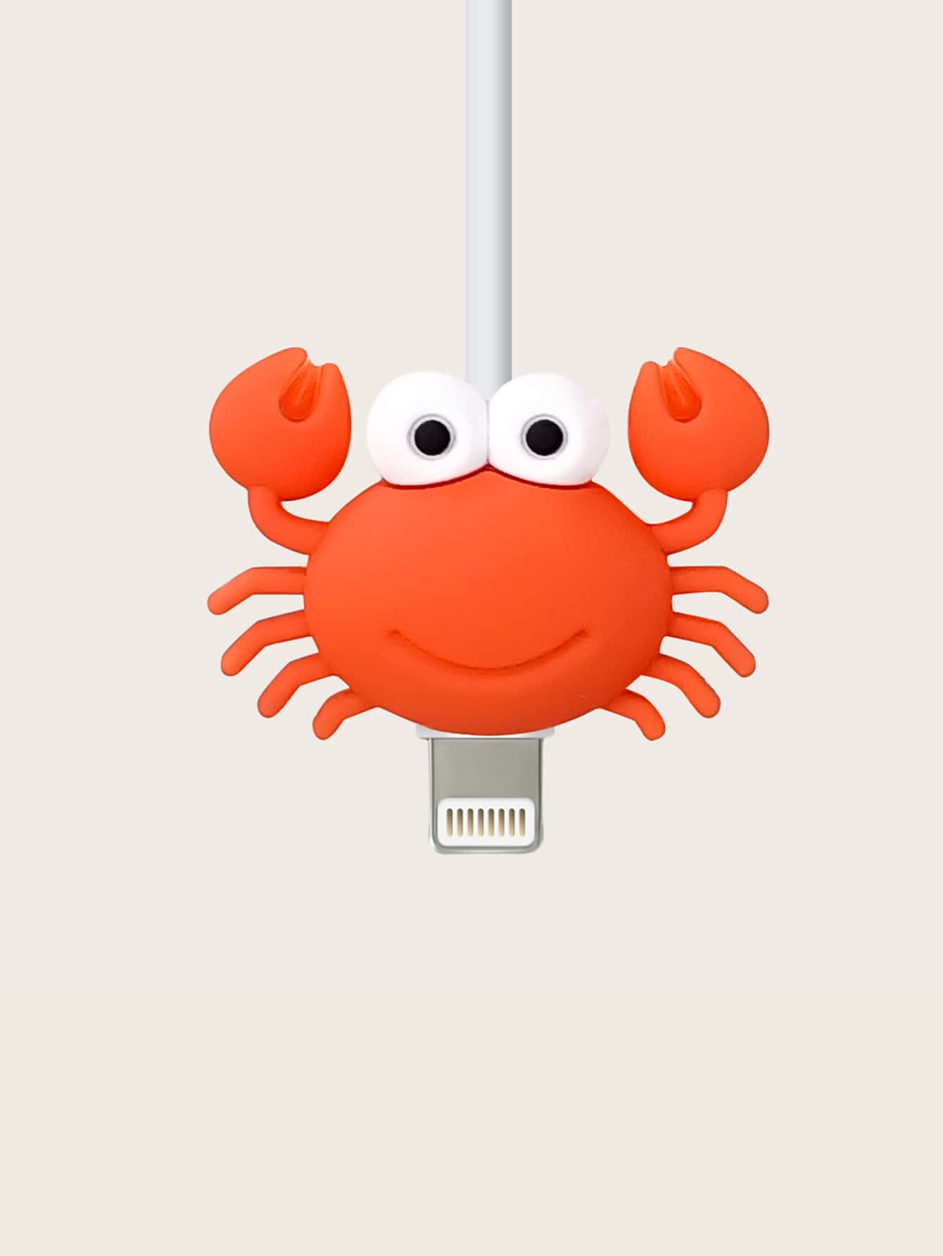 Crab Design Data Cable Protector Charger Protector - Orange - View 1