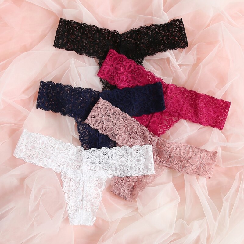

5pack Floral Lace Panty Set, Multicolor
