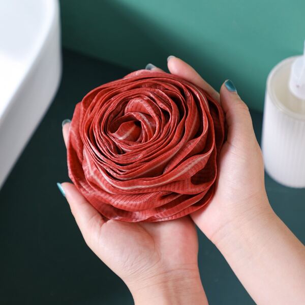 

1pc Foaming Bath Ball, Burgundy
