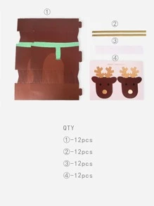 12入組聖誕糖果盒 - 彩色 - 查看 2