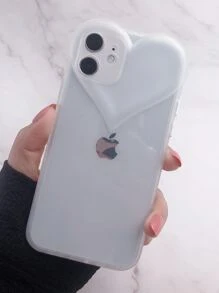 3D Heart Clear Phone Case