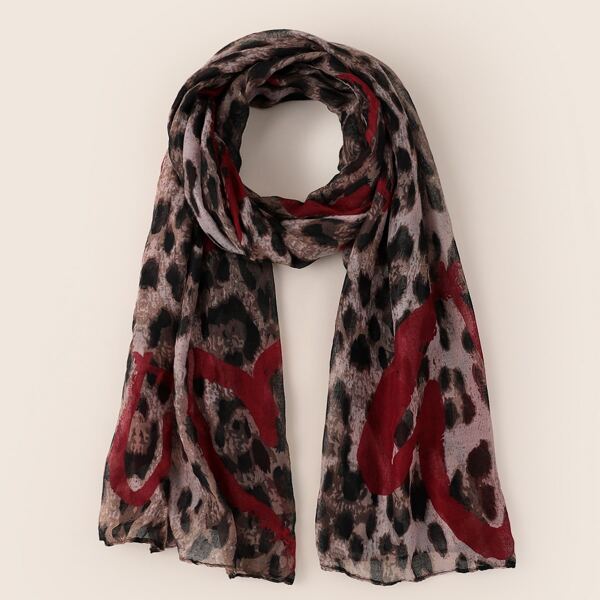 

Leopard Print Scarf, Multicolor