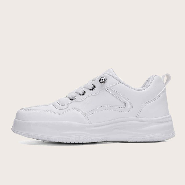 

Boys Minimalist Lace Up Front Skate Shoes, White