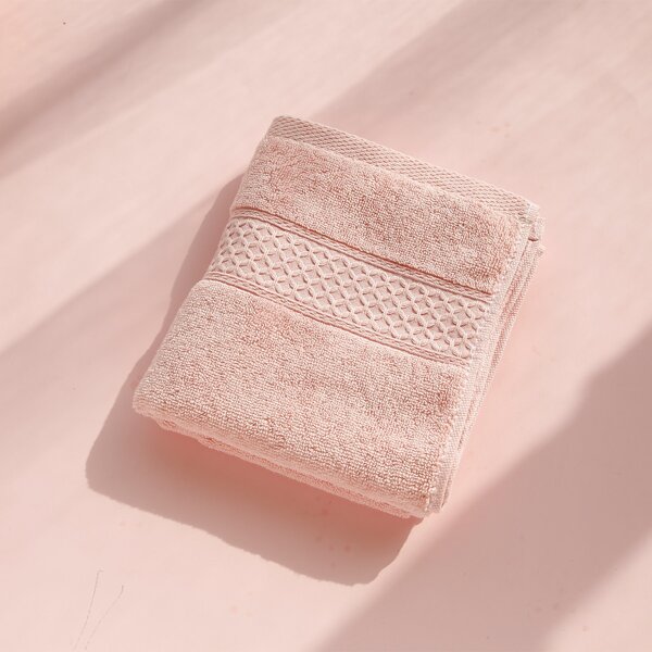 

1pc Solid Towel, Pink