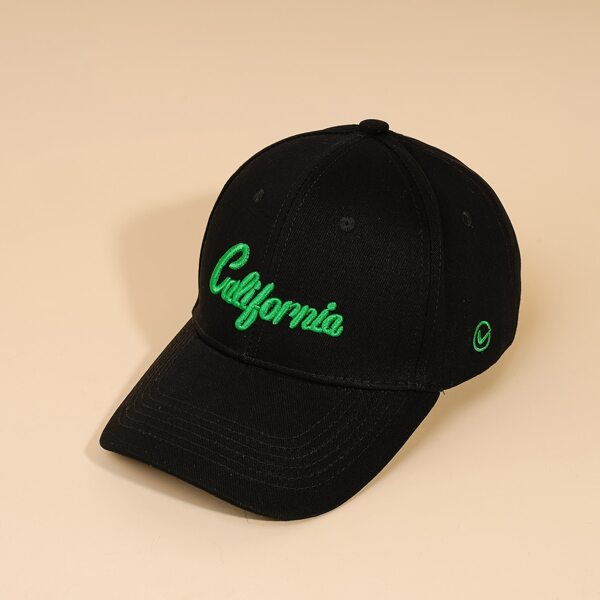 

Letter Embroidered Baseball Hat, Black