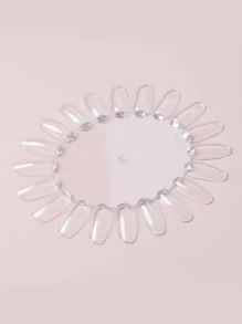 Transparent False Nail Flower Wheel Display Board Nail Practice Tips Polish Color Template Nails Art Tools Nail Art Practice Supplies Home Diy,Nail Supplies,Nail Tools,Nail Art Tools,Back To School,Nails,Nail Tools For Press On Nails - Clear - View 2
