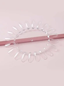 Transparent False Nail Flower Wheel Display Board Nail Practice Tips Polish Color Template Nails Art Tools Nail Art Practice Supplies Home Diy,Nail Supplies,Nail Tools,Nail Art Tools,Back To School,Nails,Nail Tools For Press On Nails - Clear - View 4