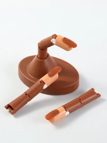 Dedos de práctica de uñas para uñas acrílicas, 3 uñas para práctica de mano para uñas acrílicas, dedos de entrenamiento para principiantes en arte de uñas, dedos falsos de plástico con uñas para entrenamiento de arte de uñas a mano