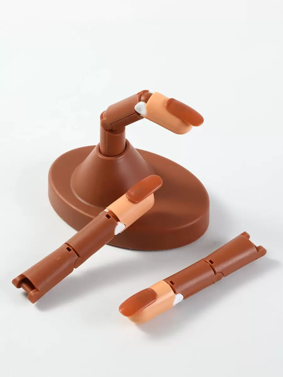 Dedos de práctica de uñas para uñas acrílicas, 3 uñas para práctica de mano para uñas acrílicas, dedos de entrenamiento para principiantes en arte de uñas, dedos falsos de plástico con uñas para entrenamiento de arte de uñas a mano