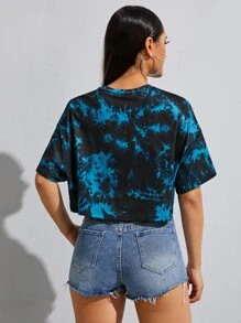 Muchica 落肩字母圖案紮染T恤 - 彩色 - 查看 2