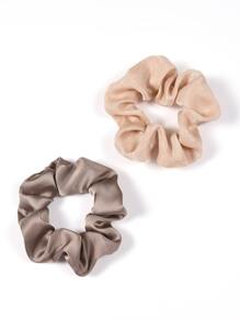 2 piezas Goma de pelo minimalista unicolor - Multicolor - Ver 2