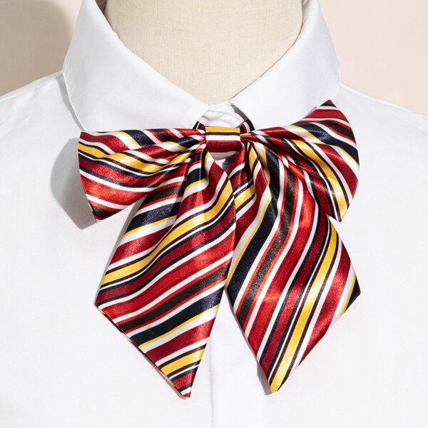 

Striped Print Bow Tie, Multicolor