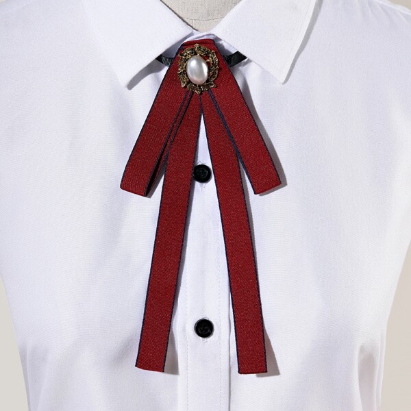 

Ribbon Bow Tie, Burgundy