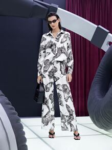 SHEIN Unity Butterfly Print Pants