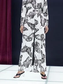 SHEIN Unity Butterfly Print Pants