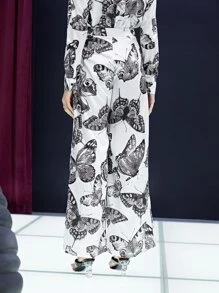 SHEIN Unity Butterfly Print Pants