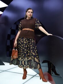 Cinturón hebilla geométrica - Marrón - Ver 2