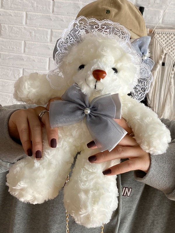 Fluffy, Fuzzy, Soft, Plush Mini Cartoon Bear Design Fluffy Crossbody