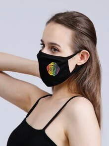Mascarilla LGBT con diseño de flor