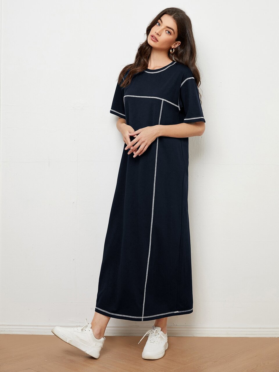 Stitch Trim Tee Dress