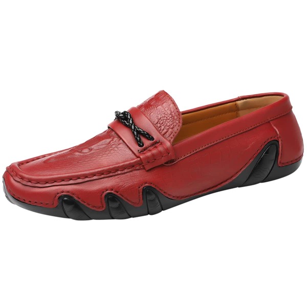 

Men Metal Decor Loafers, Burgundy