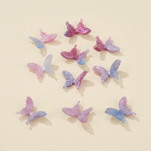 

20pcs Butterfly Design DIY Jewelry Accessory, Multicolor