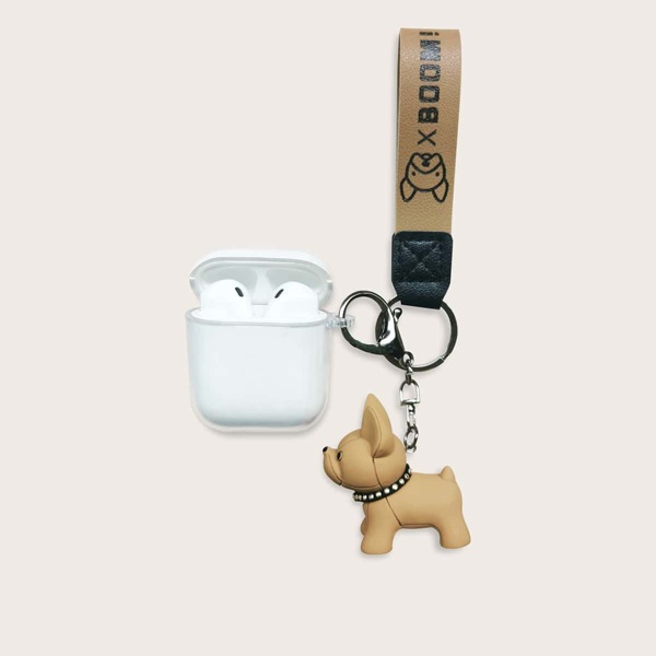 

Cartoon Dog Pendant Case For Airpods, Clear