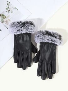 Guantes PU - Negro - Ver 2