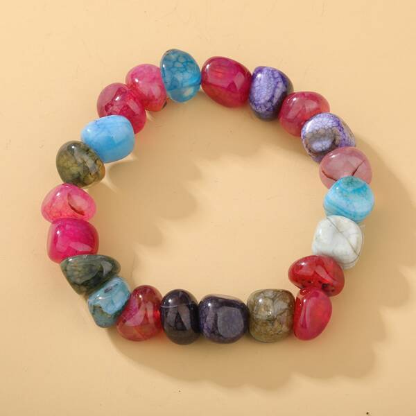 

Stone Beaded Bracelet, Multicolor