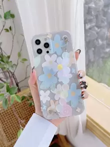 Ốp điện thoại đính hạt hoa màu xanh dương mùa hè, tương thích với iPhone 11/12/13/14/15 Pro Max, phiên bản quốc tế, không phải phiên bản nội địa. - Nhiều màu - Xem 4