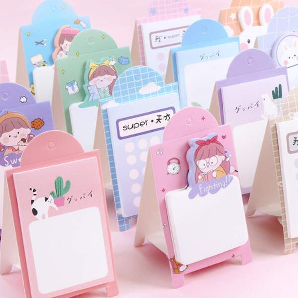 

1pc Cartoon Graphic Random Sticky Note, Multicolor