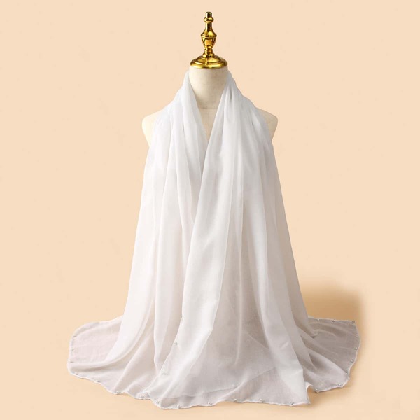 

Simple Solid Scarf, White