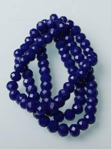 1 pieza cuenta de vidrio 6MM - Azul - Ver 1