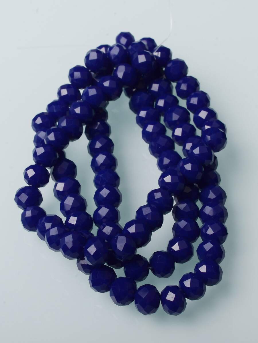 1 pieza cuenta de vidrio 6MM - Azul - Ver 1