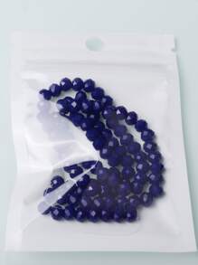 1 pieza cuenta de vidrio 6MM - Azul - Ver 2