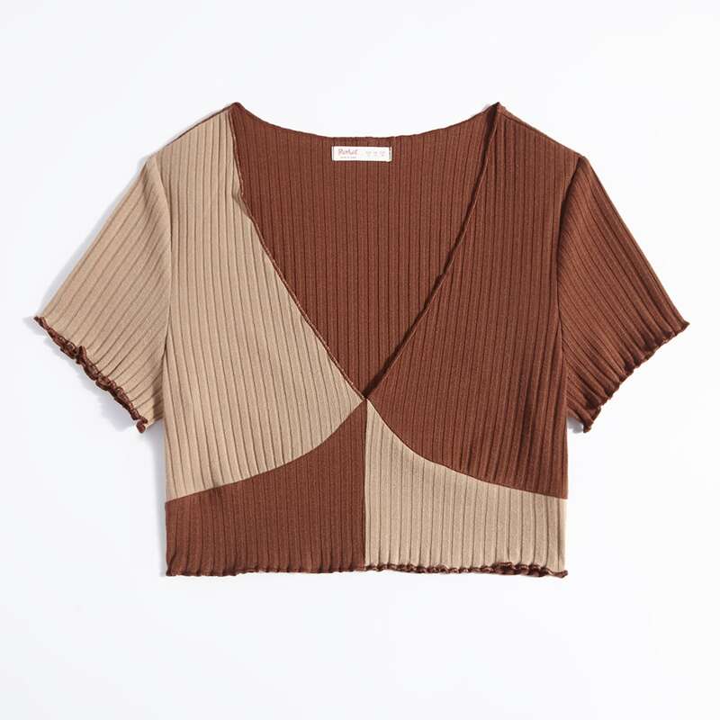 

Colorblock Rib-Knit Tee, Multicolor
