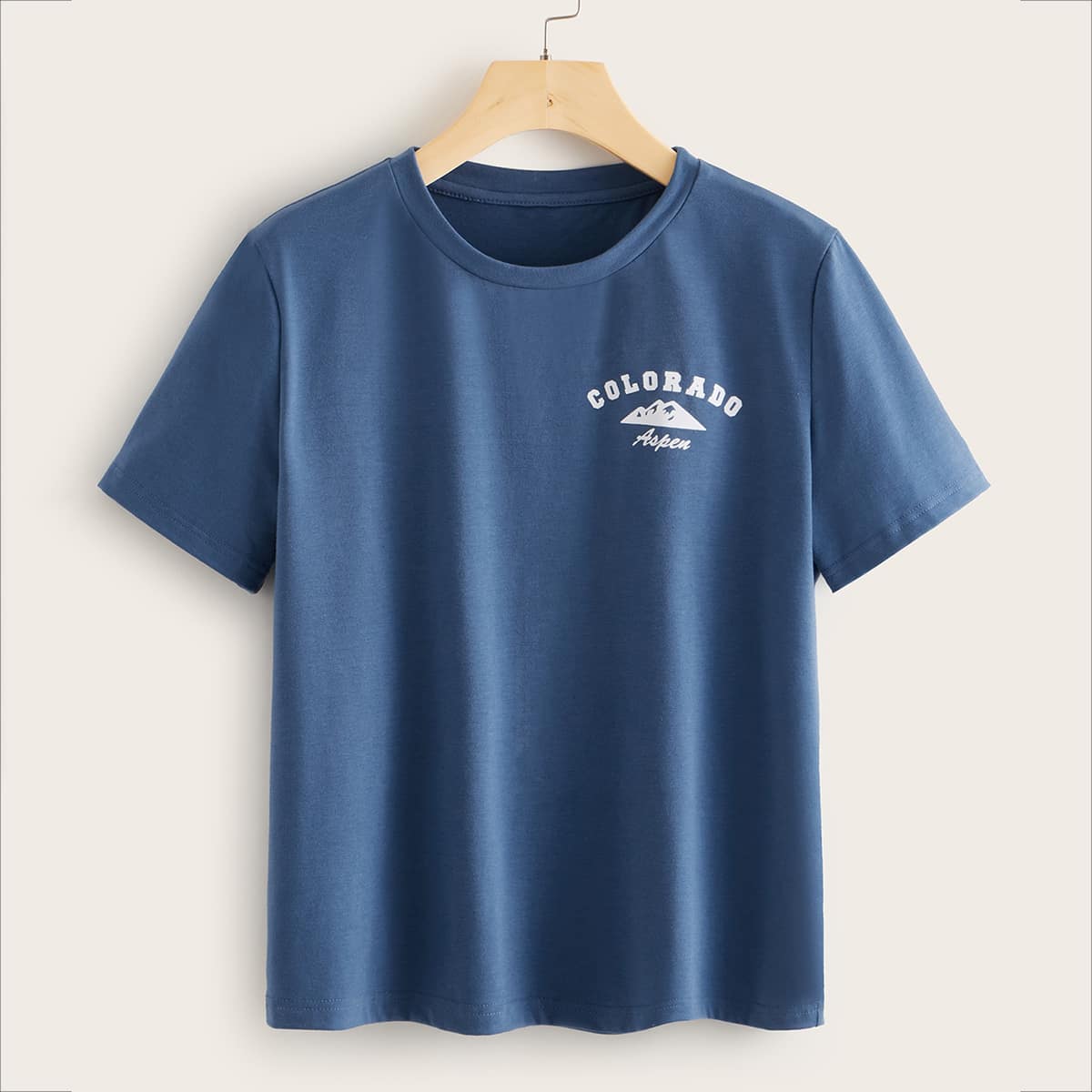 

Letter Graphic Tee, Blue
