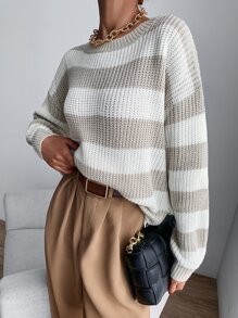 Chiquease Drop Shoulder Striped Jumper - Multicolor - View 3