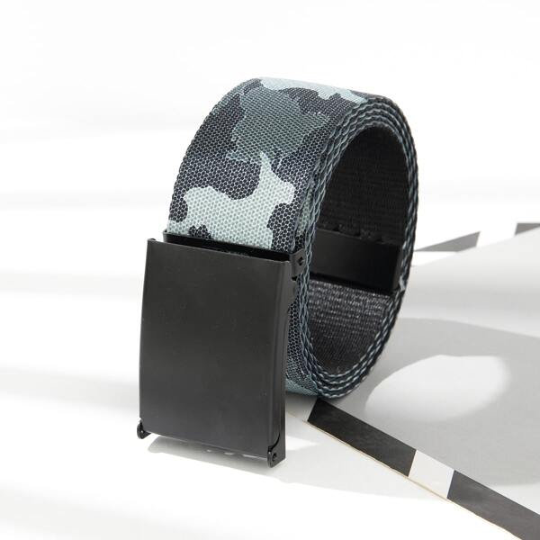 

Men Camo Pattern Tape Belt, Multicolor