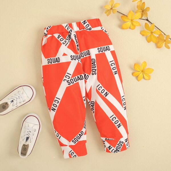 

Baby Letter Graphic Sweatpants, Red