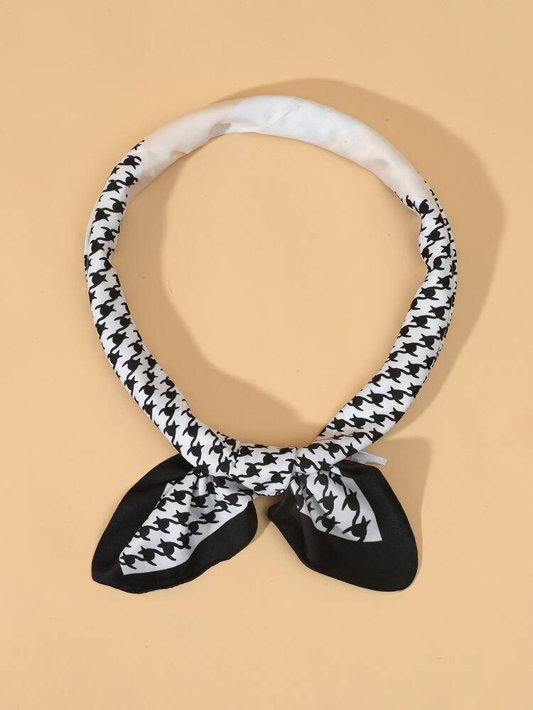 Houndstooth Print Bandana - Multicolor - View 2