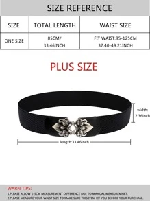 Thắt lưng đàn hồi lớn có khóa kim loại - màu đen - Xem 3
