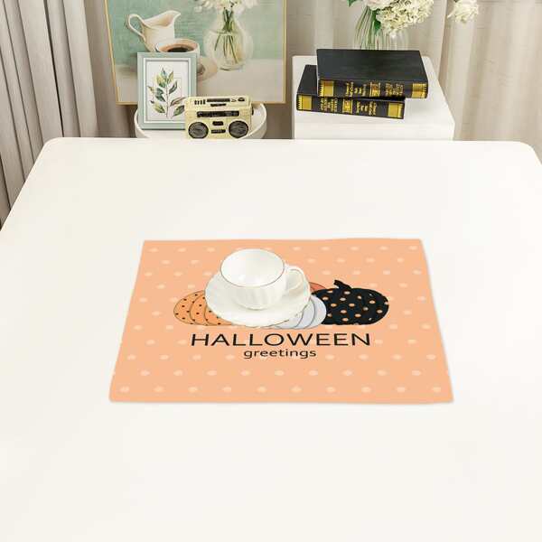 

Halloween Pumpkin Print Placemat, Multicolor