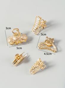 5入組鏤空髮爪