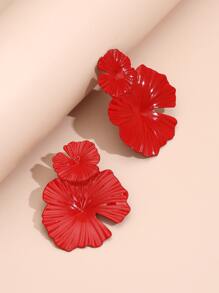 Flower Design Earrings Valentines,Mom,Mother,Mother's Day,Gift - Red - View 3
