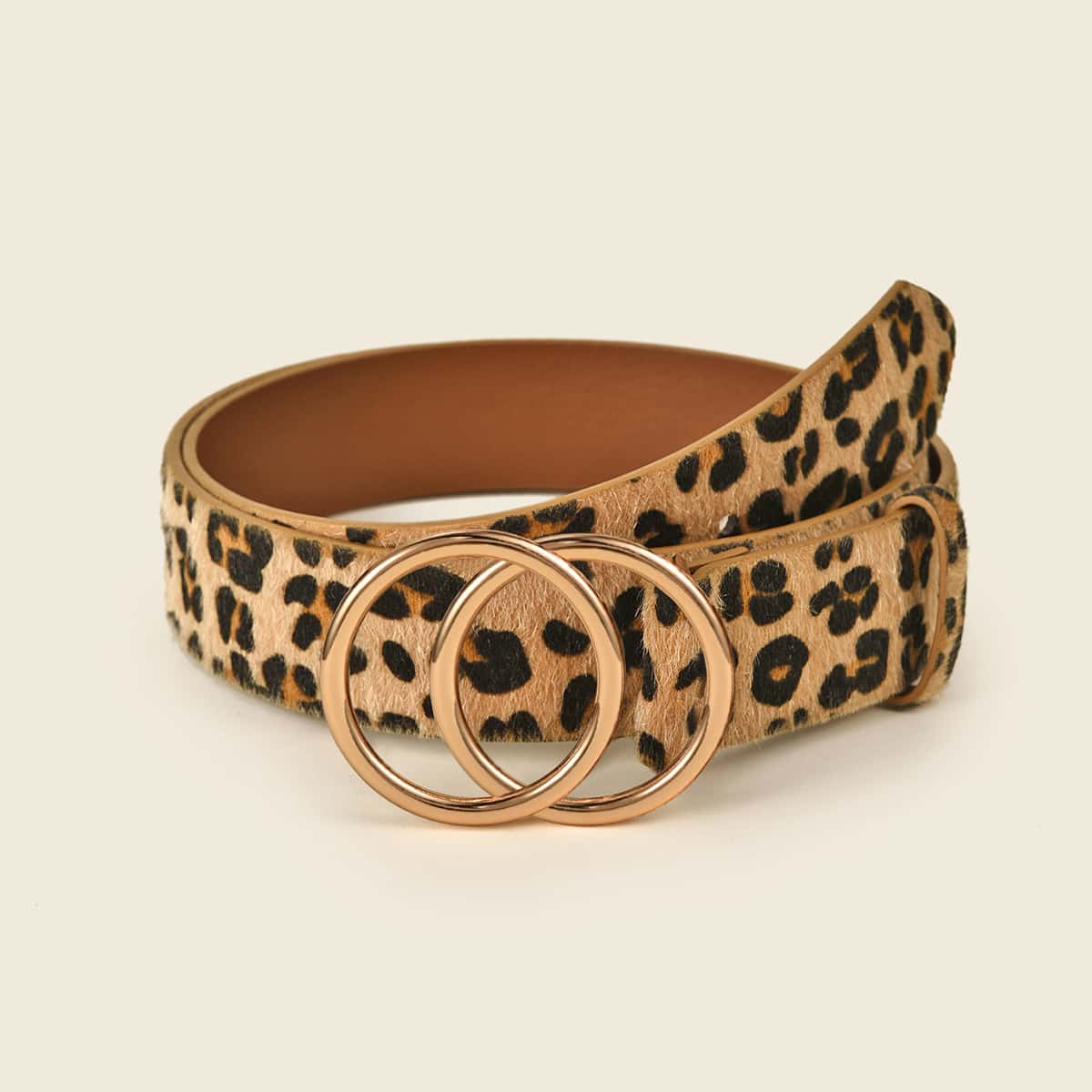 

Leopard Pattern Belt, Multicolor