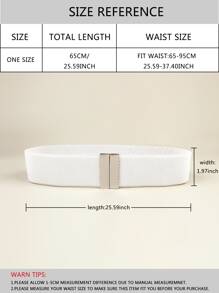 Cinturón de corsé elástico - Blanco - Ver 3