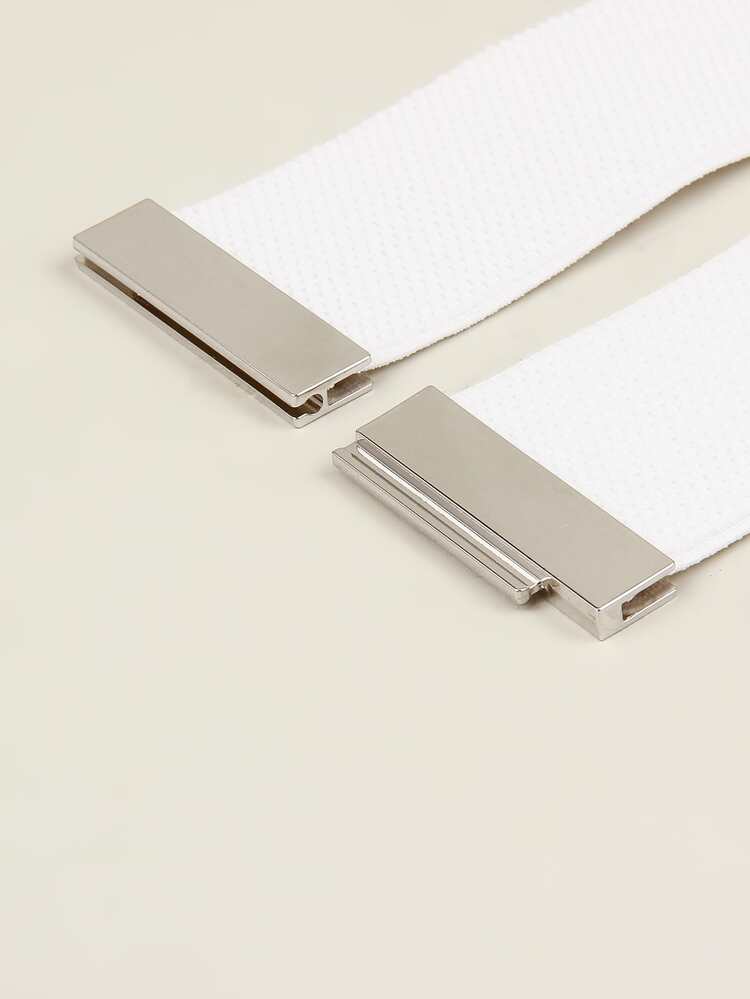 Elastic Corset Belt - White - View 4