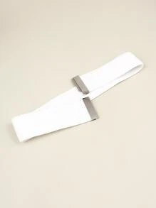 Cinturón de corsé elástico - Blanco - Ver 5